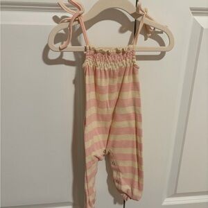 Striped Pink and Cream Kids Bodysuit